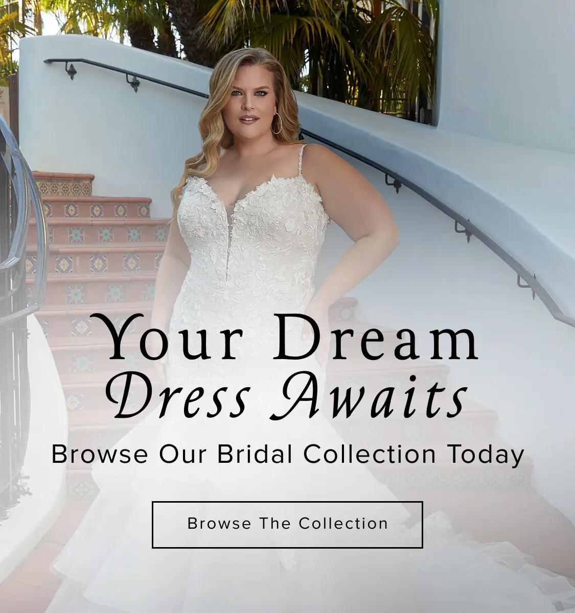 Your dream dress awaits, browse bridal mobile banner.