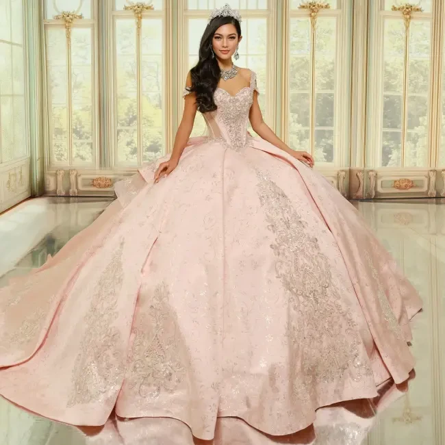Photo of model wearing Quinceanera dress