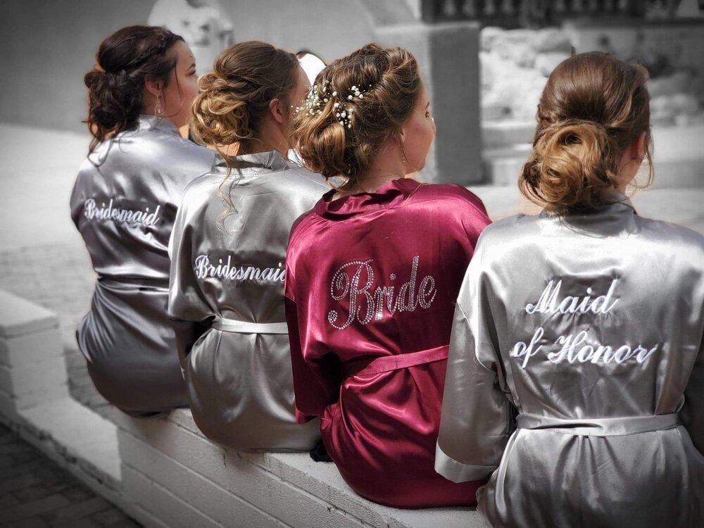 Model wearing a robes